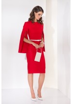 Элегантное красное платье миди