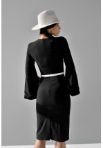 Чорна елегантна сукня міді