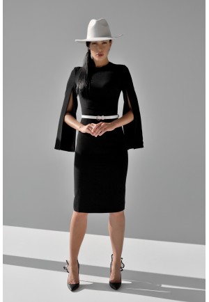 Черное элегантное платье миди