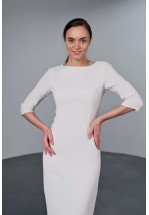 Елегантна біла сукня міді