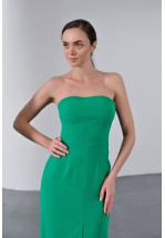 Зеленое вечернее длинное платье
