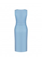 Блакитна сукня міді з поясом