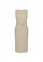 Бежева класична сукня