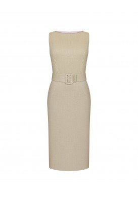 Бежева класична сукня