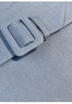 Блакитна сукня міді з поясом