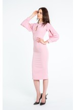 Женственное облегающее платье пастельно-розового цвета