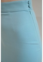Удлиненная миди юбка с разрезом спереди