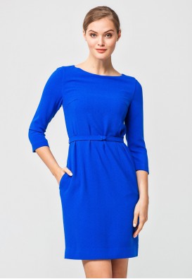Ярко-синее платье