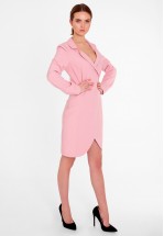 Платье-жакет в розовом цвете