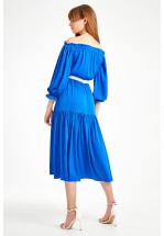 Шовкова синя сукня