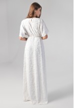 Шелковое белое платье в пол