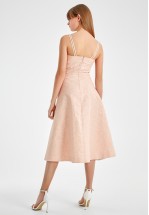Розовое платье из эксклюзивного жаккарда