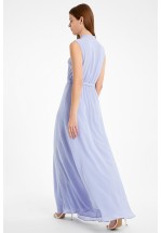 Длинное шифоновое платье в фиалковом цвете