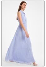 Длинное шифоновое платье в фиалковом цвете
