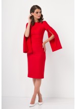 Элегантное красное платье миди