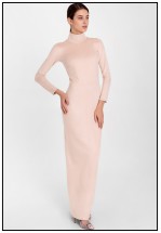 Элегантное платье в пол из экозамши