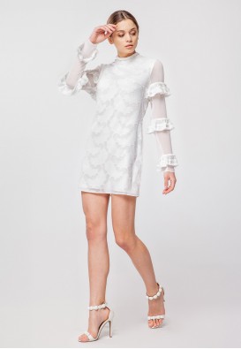 Молочно-ванільна сукня міні