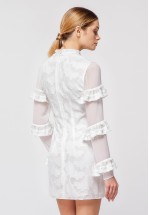 Молочно-ванильное платье мини