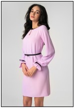 Ніжна сукня міні в ліловому кольорі