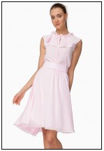 Платье миди нежно-розового цвета