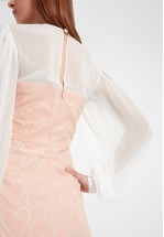 Платье мини нежно-розового цвета