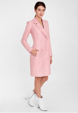 Платье-жакет в нежно-розовом цвете