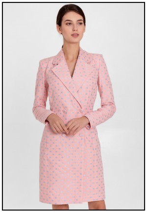 Платье-жакет в нежно-розовом цвете